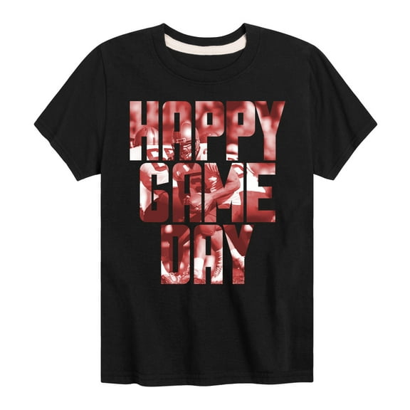 Instant Message - Happy Game Day Football - Toddler & Youth Short Sleeve Graphic T-Shirt