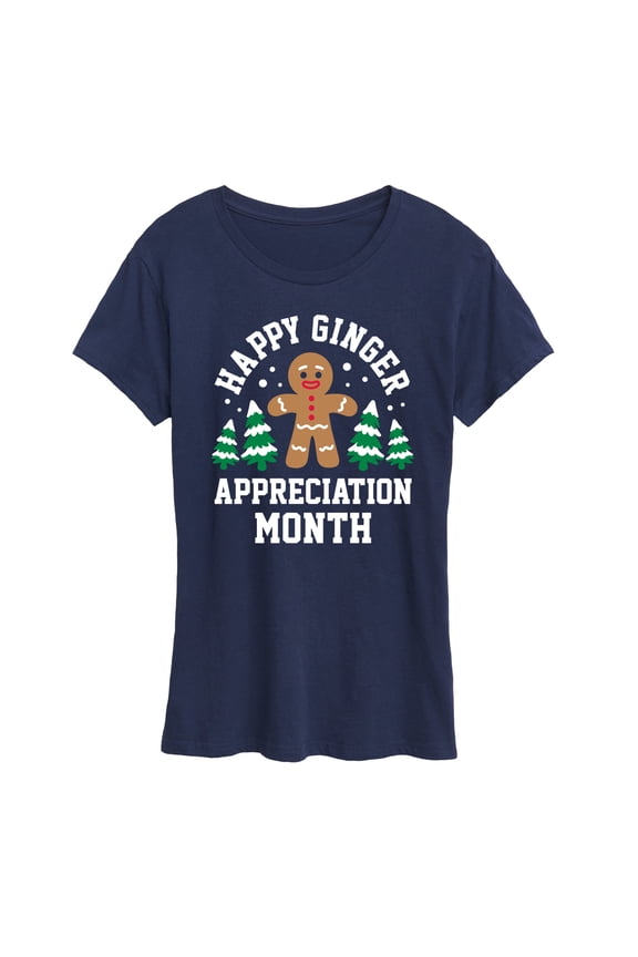 - Happy Ginger Bread Appreciation Month Christmas - Women's Short Sleeve Graphic T-Shirt