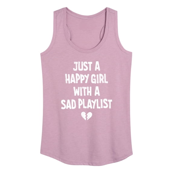 Instant Message - Happy Girl Sad Playlist - Women's Racerback Tank Top