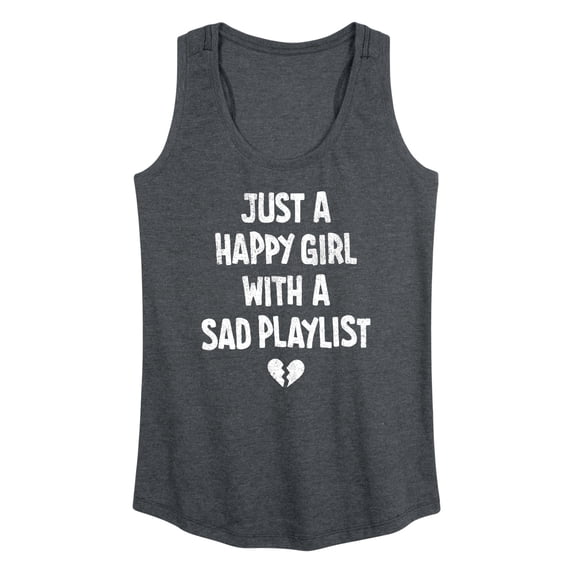 Instant Message - Happy Girl Sad Playlist - Women's Racerback Tank Top