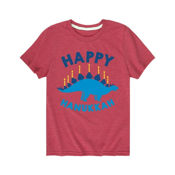 Instant Message - Happy Hanukkah Dinosaur  - Toddler Short Sleeve Tee