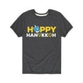 thumbnail image 1 of Instant Message - Happy Hanukkah Icon Font - Toddler Short Sleeve Tee, 1 of 4