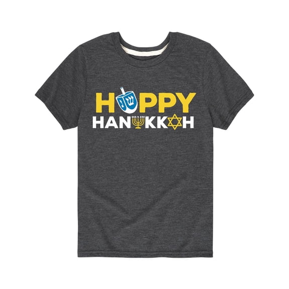 Instant Message - Happy Hanukkah Icon Font - Toddler Short Sleeve Tee