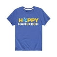 thumbnail image 1 of Instant Message - Happy Hanukkah Icon Font - Toddler Short Sleeve Tee, 1 of 4