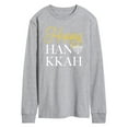 thumbnail image 1 of Instant Message - Happy Hanukkah - Men's Long Sleeve Graphic T-shirt, 1 of 5