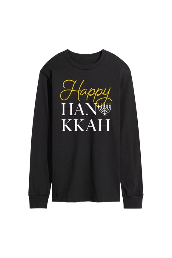 - Happy Hanukkah - Men's Long Sleeve Graphic T-shirt