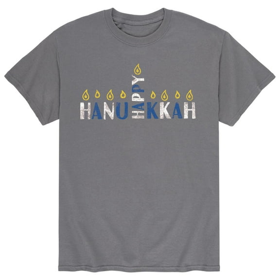 Instant Message - Happy Hanukkah - Men's Short Sleeve Graphic T-Shirt