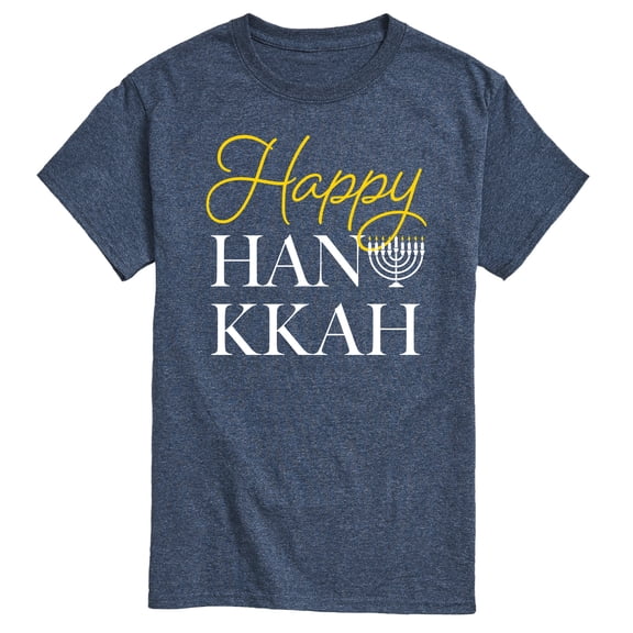 Instant Message - Happy Hanukkah - Men's Short Sleeve Graphic T-shirt