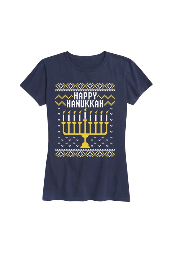 - Happy Hanukkah - Women's Short Sleeve Graphic T-Shirt