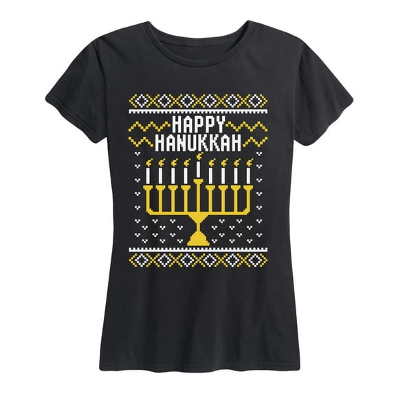 Instant Message - Happy Hanukkah - Women's Short Sleeve Graphic T-Shirt