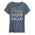thumbnail image 1 of Instant Message - Happy Hanukkah - Women's Short Sleeve Graphic T-shirt, 1 of 5