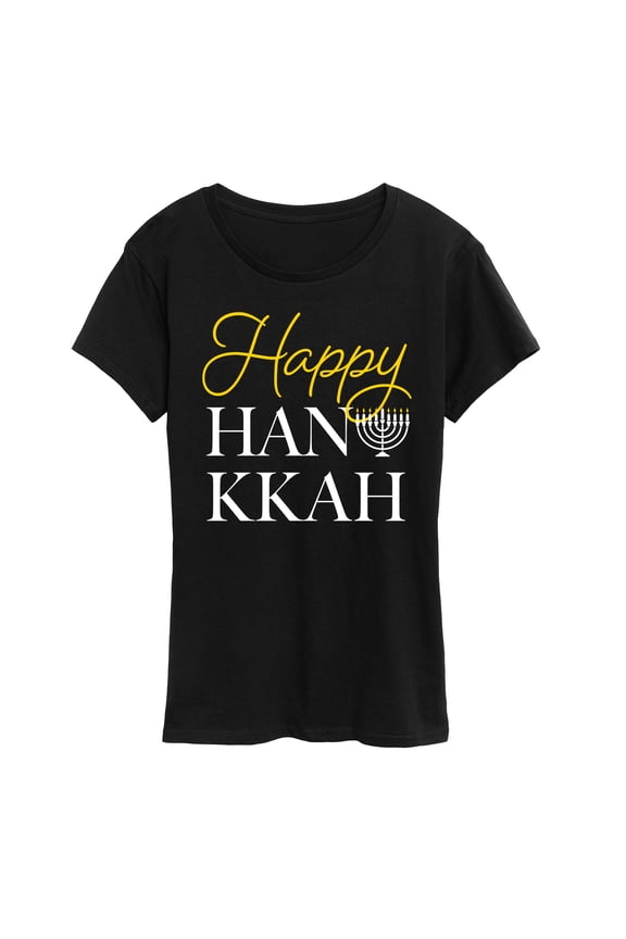 - Happy Hanukkah - Women's Short Sleeve Graphic T-shirt