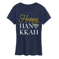 thumbnail image 1 of Instant Message - Happy Hanukkah - Women's Short Sleeve Graphic T-shirt, 1 of 5