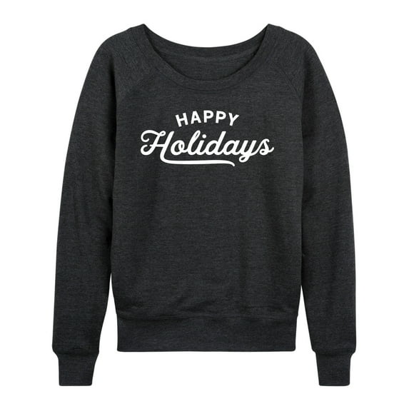 Instant Message - Happy Holidays - Women's Lightweight French Terry Long Sleeve Shirt