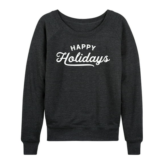 Instant Message - Happy Holidays - Women's Lightweight French Terry Long Sleeve Shirt