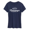 thumbnail image 1 of Instant Message - Happy Holidays - Women's Short Sleeve Graphic T-Shirt, 1 of 6