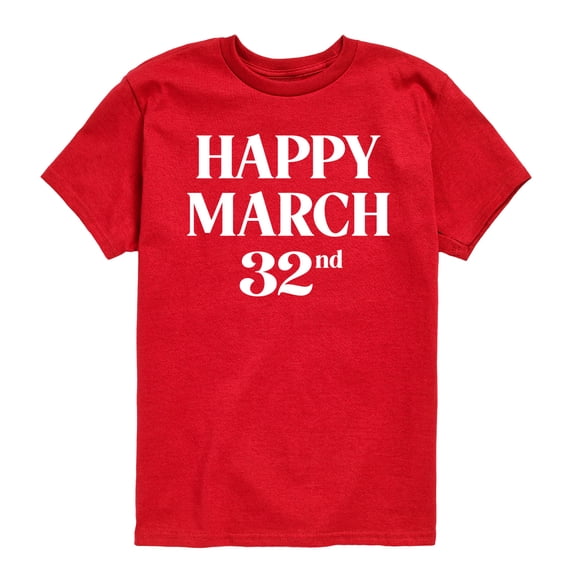Instant Message - Happy March 32nd - Youth Boys Short Sleeve Graphic T-Shirt