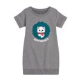 thumbnail image 1 of Instant Message - Happy Pawlidays Christmas - Toddler & Youth Girls Fleece Dress, 1 of 6