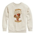thumbnail image 1 of Instant Message - Happy Rex Giving - Toddler & Youth Crewneck Fleece Sweatshirt, 1 of 6