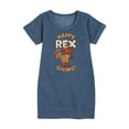 thumbnail image 1 of Instant Message - Happy Rex Giving - Toddler & Youth Girls Raglan Graphic T-Shirt, 1 of 6