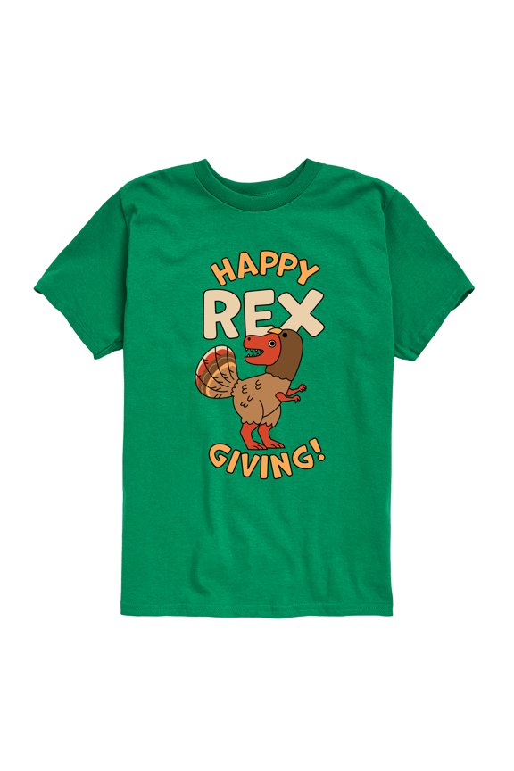 - Happy Rex Giving - Toddler & Youth Short Sleeve Graphic T-Shirt