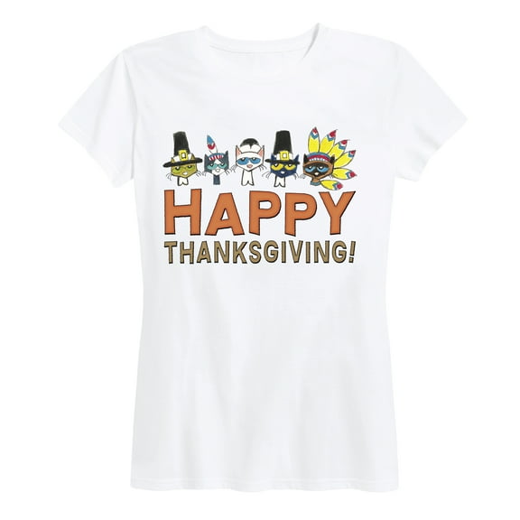Instant Message - Happy Thanksgiving Friends Adult - Women's Short Sleeve Graphic T-Shirt