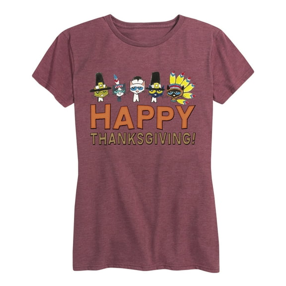 Instant Message - Happy Thanksgiving Friends Adult - Women's Short Sleeve Graphic T-Shirt