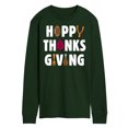thumbnail image 1 of Instant Message - Happy Thanksgiving Icons - Men's Long Sleeve T-Shirt, 1 of 1