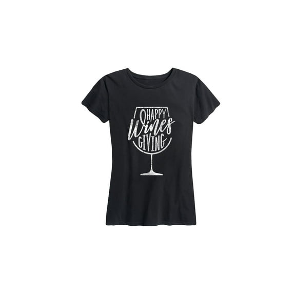 Instant Message - Happy Winesgiving - Women's Short Sleeve Graphic T-Shirt