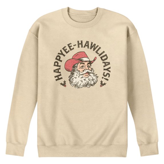 Instant Message - Happyee Hawlidays Graphic Fleece Sweatshirt