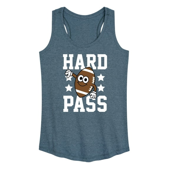 Instant Message - Hard Pass Football - Women's Racerback Tank Top