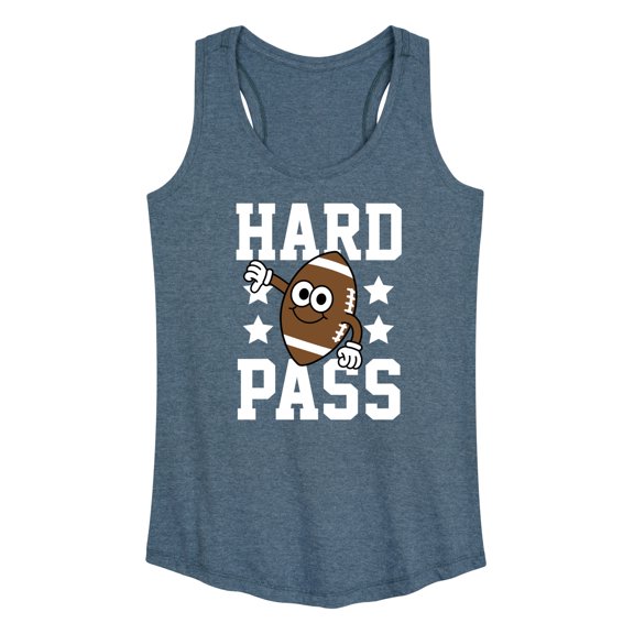 Instant Message - Hard Pass Football - Women's Racerback Tank Top