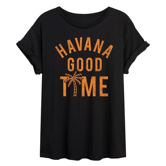 Instant Message - Havana Good Time - Juniors Oversized Graphic T-Shirt