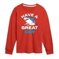thumbnail image 1 of Instant Message - Have A Great Day Shark - Toddler & Youth Long Sleeve Graphic T-Shirt, 1 of 6