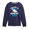 thumbnail image 1 of Instant Message - Have A Great Day Shark - Toddler & Youth Long Sleeve Graphic T-Shirt, 1 of 6