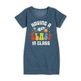 thumbnail image 1 of Instant Message - Having A Blast In Class - Toddler & Youth Girls Fleece Dress, 1 of 5