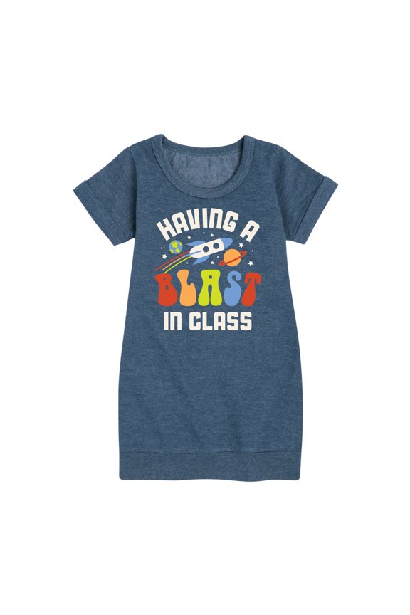 - Having A Blast In Class - Toddler & Youth Girls Fleece Dress