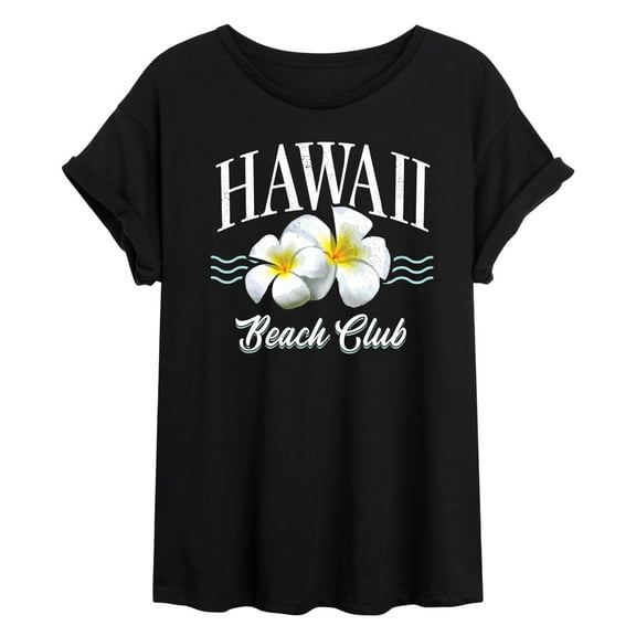 Instant Message - Hawaii Beach Club - Women's Oversized Graphic T-Shirt