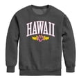 thumbnail image 1 of Instant Message - Hawaii Hibiscus - Youth Boys Crew Fleece Sweatshirt, 1 of 4