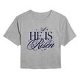 thumbnail image 1 of Instant Message - He Is Risen Cropped Graphic T-Shirt, 1 of 5
