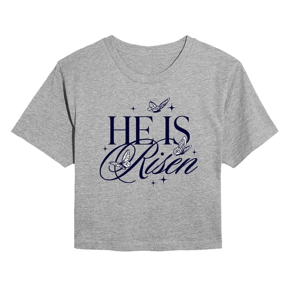 Instant Message - He Is Risen Cropped Graphic T-Shirt