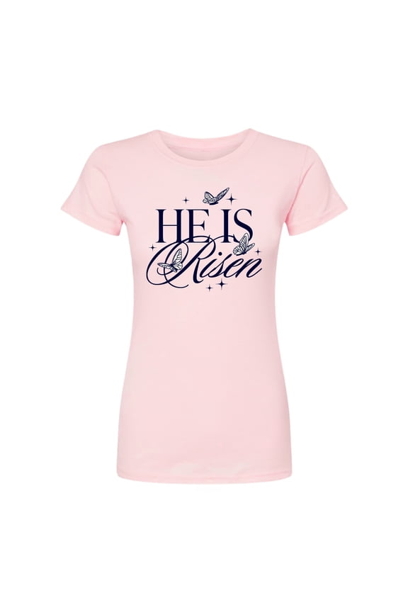 - He Is Risen - Juniors Fitted Graphic T-Shirt