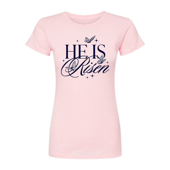 Instant Message - He Is Risen - Juniors Fitted Graphic T-Shirt