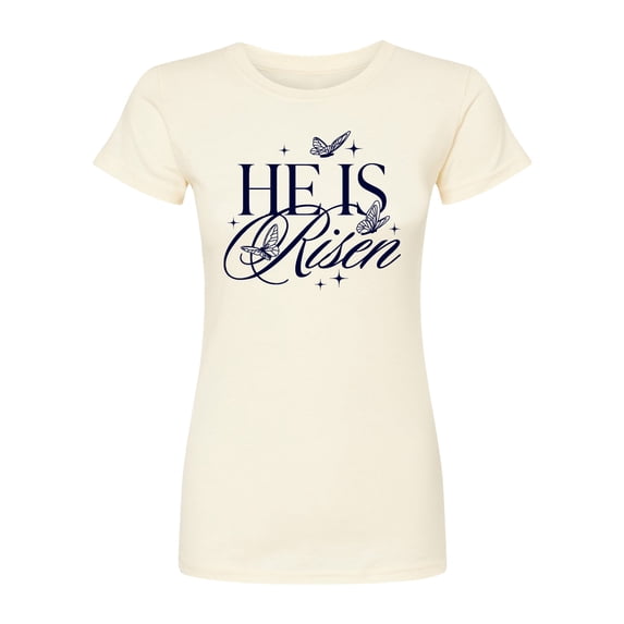 Instant Message - He Is Risen - Juniors Fitted Graphic T-Shirt