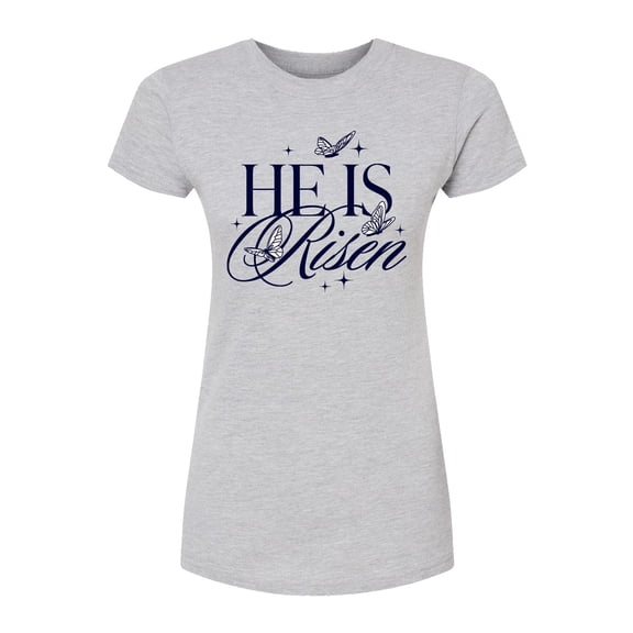 Instant Message - He Is Risen - Juniors Fitted Graphic T-Shirt
