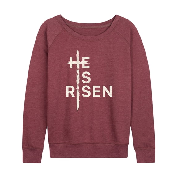 Instant Message - He Is Risen - Women's Lightweight French Terry Long Sleeve Shirt