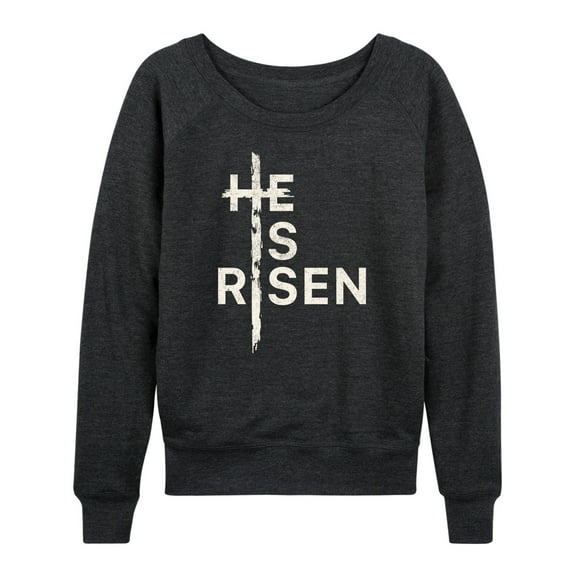 Instant Message - He Is Risen - Women's Lightweight French Terry Long Sleeve Shirt