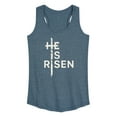 thumbnail image 1 of Instant Message - He Is Risen - Women's Racerback Tank Top, 1 of 6