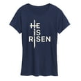 thumbnail image 1 of Instant Message - He Is Risen - Women's Short Sleeve Graphic T-Shirt, 1 of 6