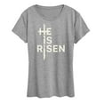 thumbnail image 1 of Instant Message - He Is Risen - Women's Short Sleeve Graphic T-Shirt, 1 of 6